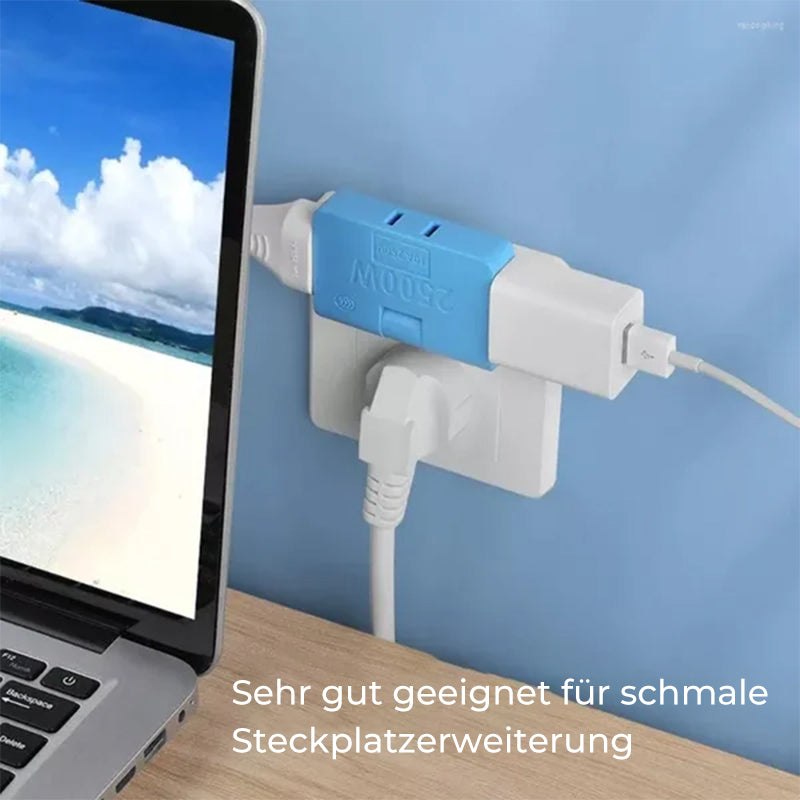 Gluschwein - 3 in 1 drehbarer Steckdosenkonverter