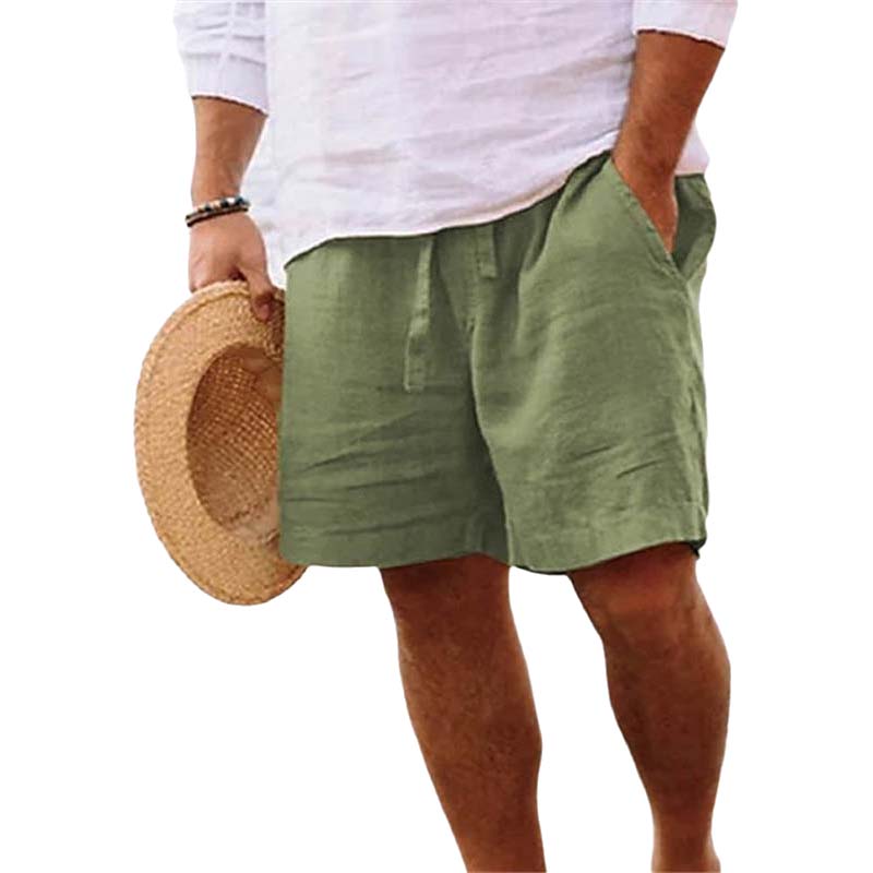 Gluschwein - Herren-Strandshorts aus Baumwoll Leinen