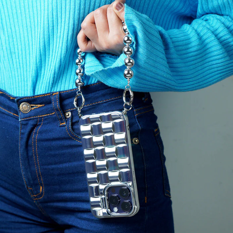 Gluschwein - Lanyard-Armbandetui aus Metallperlen