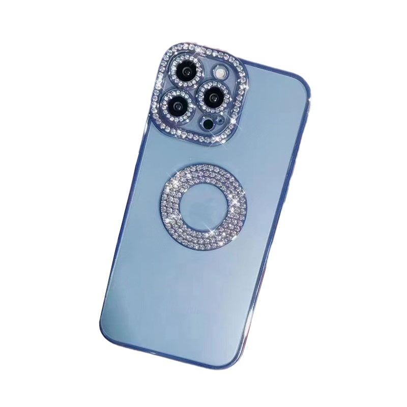Gluschwein - Glitzer-Diamant-iPhone-Fall Blau