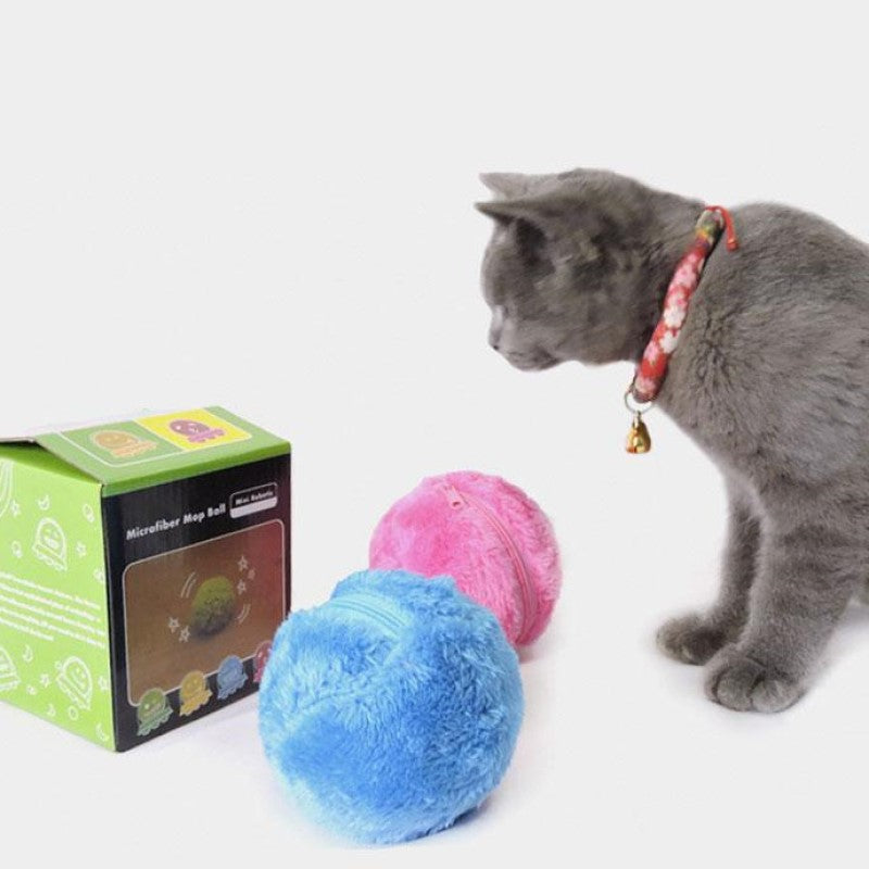 Gluschwein - Elektrisches Kugelspielzeug für Haustiere mit Plüschhülle