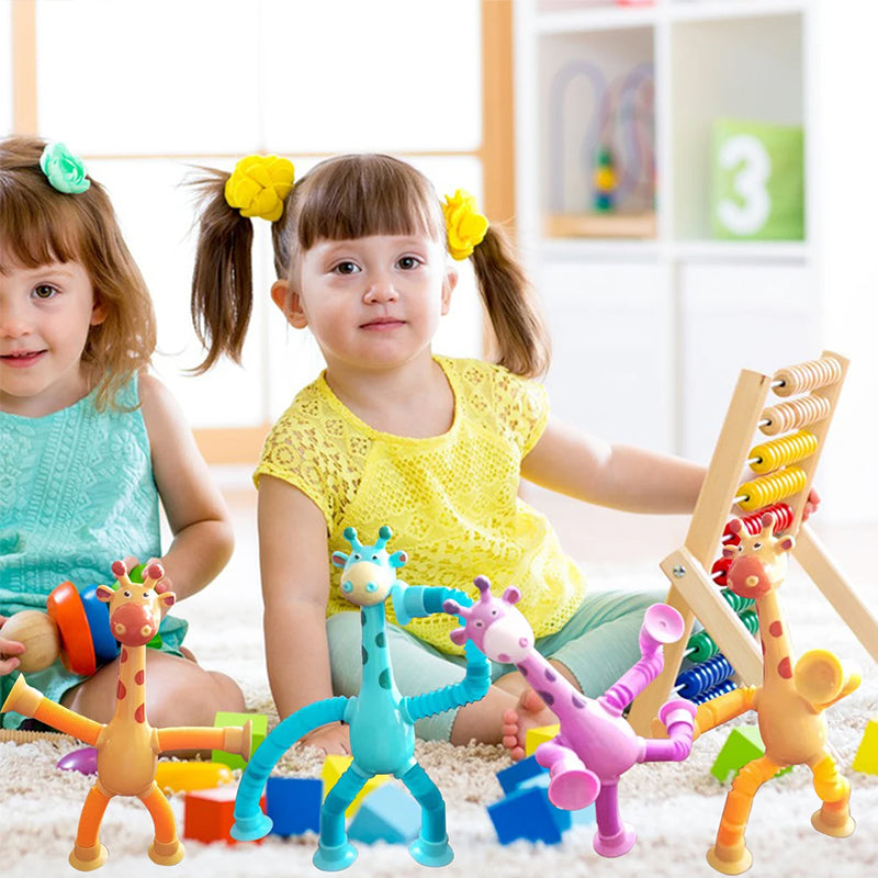 Gluschwein - Teleskop-Giraffenspielzeug mit Saugnapf