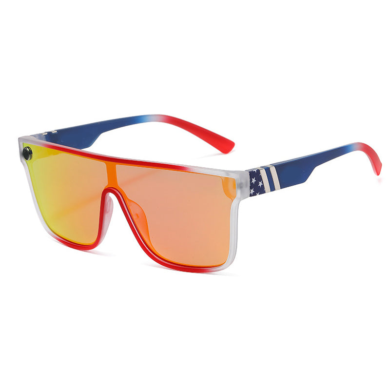 Gluschwein - Sonnenbrille mit flachem Oberteil und Schildpatt-Muster