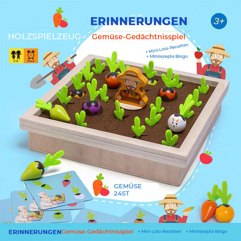 Gluschwein - Lustiges Gemüsegedächtnisspielzeug für Kinder aus Holz