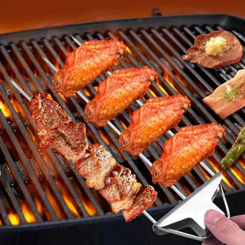 Gluschwein - Halbautomatische Grillgabel aus Edelstahl