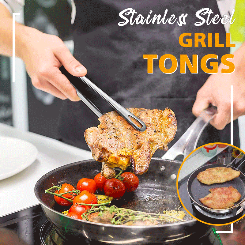 CookingTongs - Edelstahl-Grillzangen für sicheren und festen Griff
