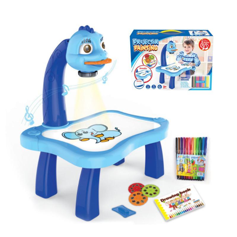 Gluschwein - Projektor-Zeichentisch für Kinder Blau