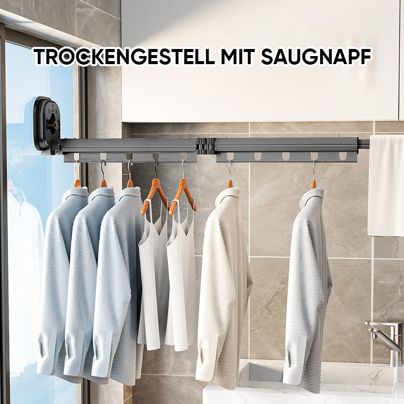 Gluschwein - Klappbarer Kleiderständer zur Wandmontage mit Saugnapf