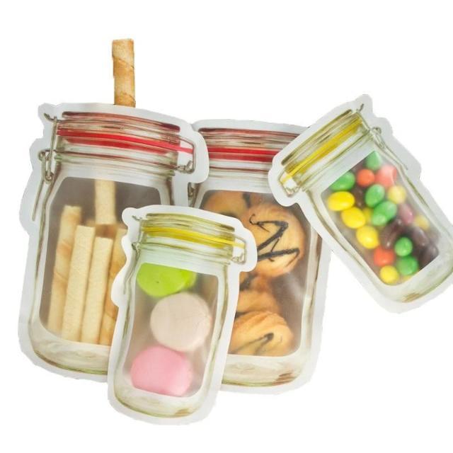 Ziplock-Beutel im Einmachglas-Stil – Wiederverwendbar & auslaufsicher