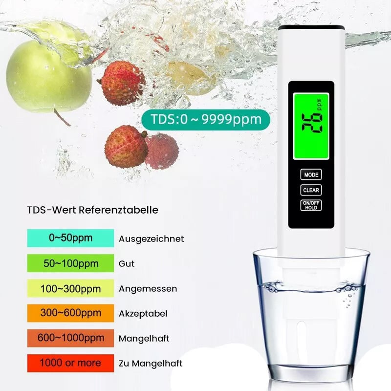 Nouveau testeur d'eau numérique TDS 4 en 1