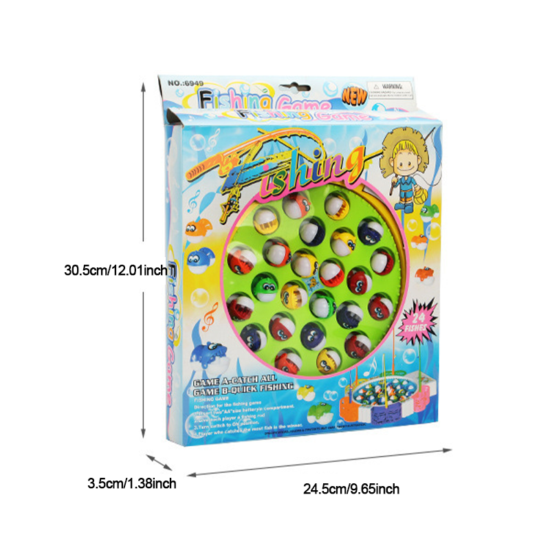 Gluschwein - Ein Angelspiel für Kinder 5 ANGELRUTEN + 24 FISCHE