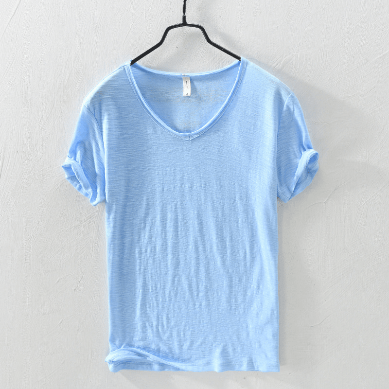 Gluschwein - Premium-Baumwollhemd Himmelblau