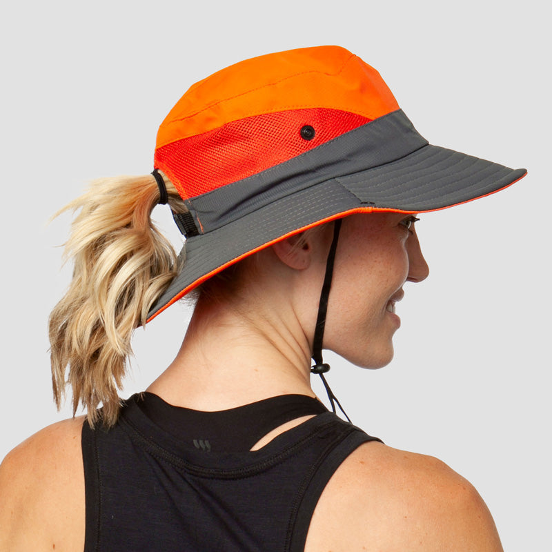 Gluschwein - Faltbarer Sonnenhut mit UV-Schutz orange
