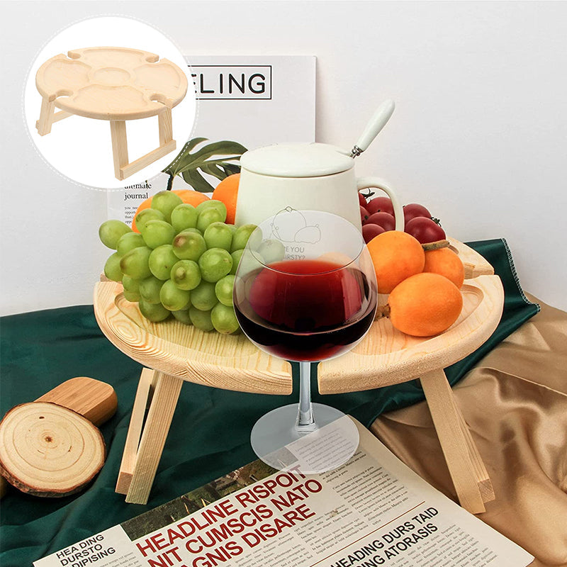 Gluschwein - Klappbarer Picknicktisch aus Holz