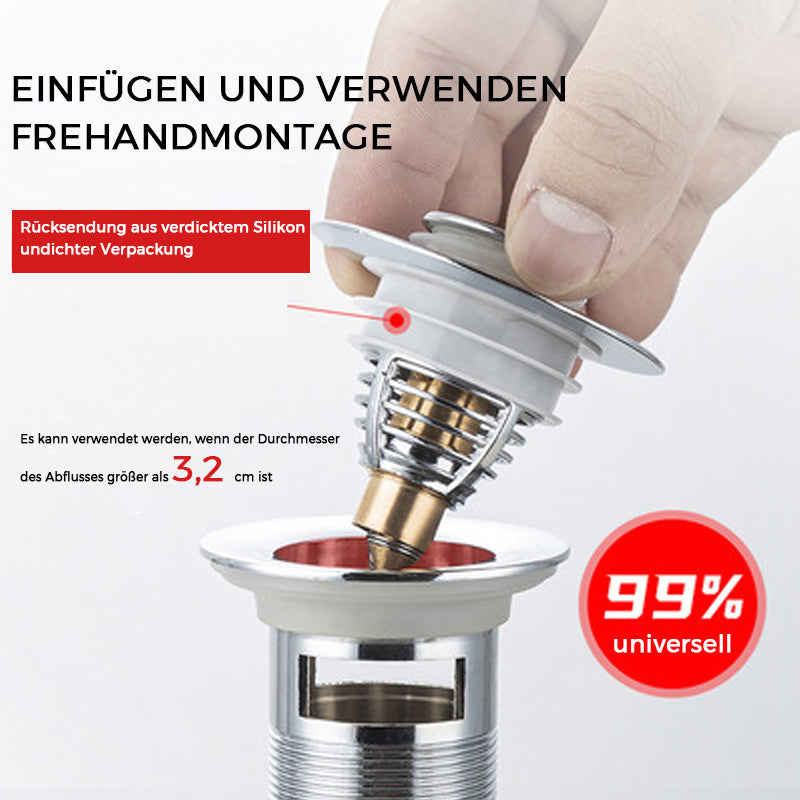 Gluschwein - Universeller Abflussfilter aus Edelstahl für Waschbecken