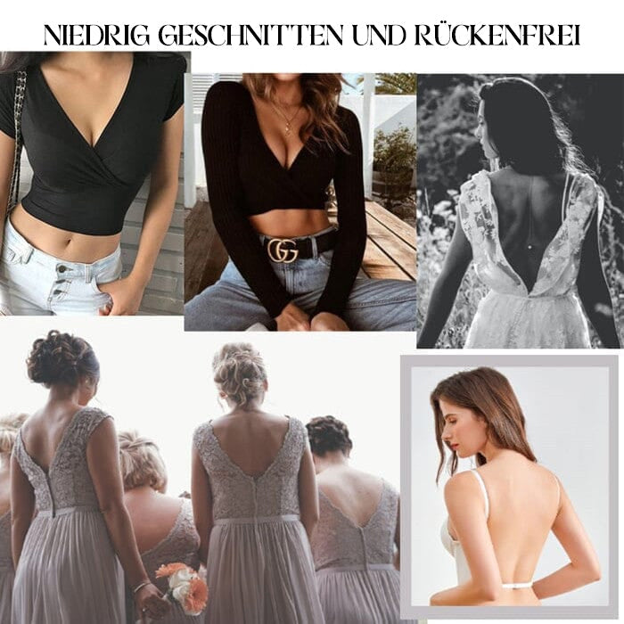 Gluschwein - Rückenfreier Push-Up-BH mit tiefem U-Ausschnitt