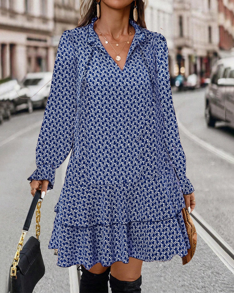 Gluschwein - Willow - Bequemes Kleid mit Boho-Print Blau