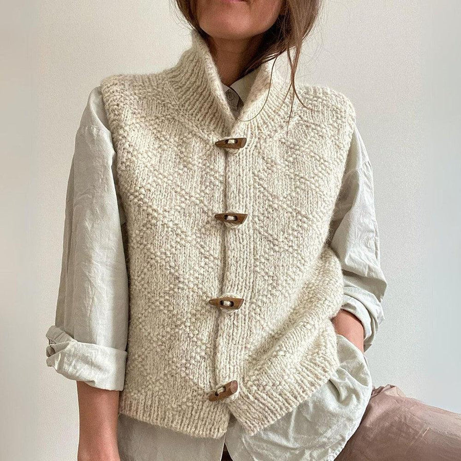 Gluschwein - Kirsten - Stylische ärmellose Strickjacke 2XL