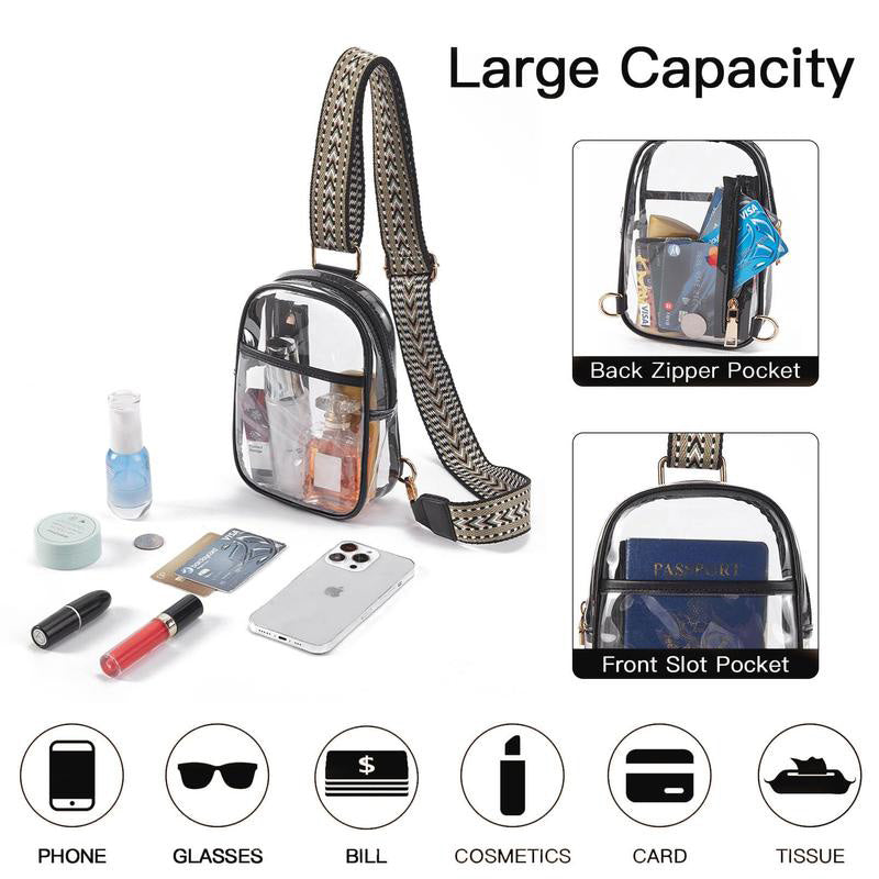 Sac bandoulière en PVC transparent