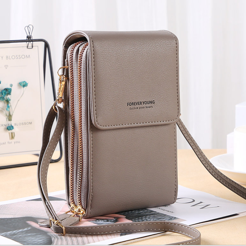 Gluschwein - Multifunktionale Touchscreen-Handytasche grau