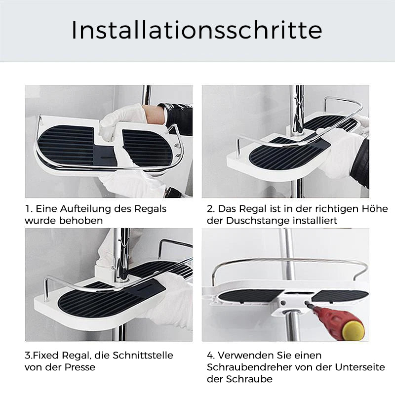 Gluschwein - Multifunktionales Duschliftstangen-Lagerregal