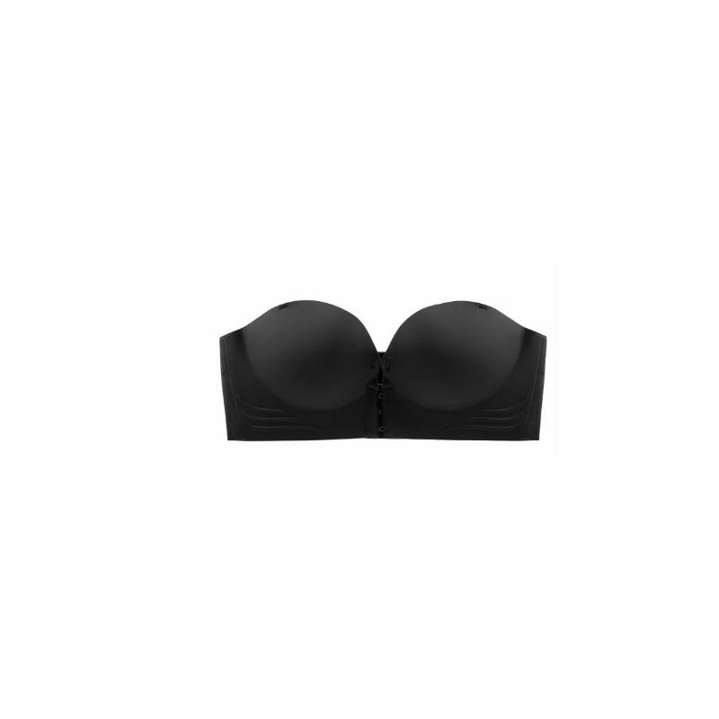 Soutien-gorge bustier antidérapant pour femme avec fermeture sur le devant