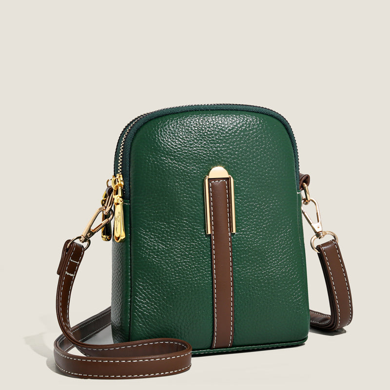 Gluschwein - Neue Handytasche aus Leder mit Litschimuster Grün