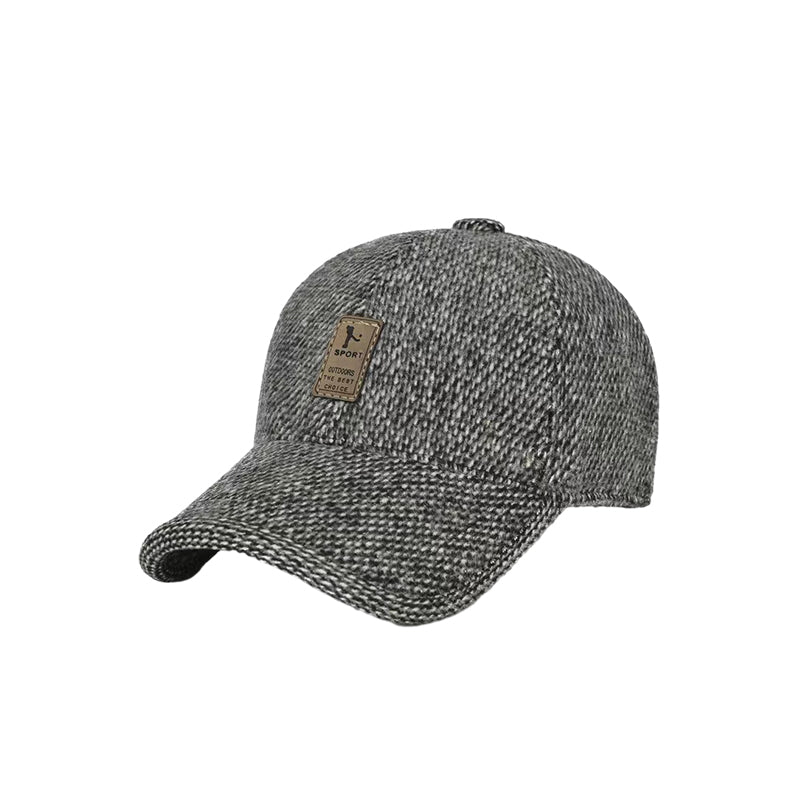 Gluschwein - Winter-Baseballmütze mit Ohrenschützern Grau