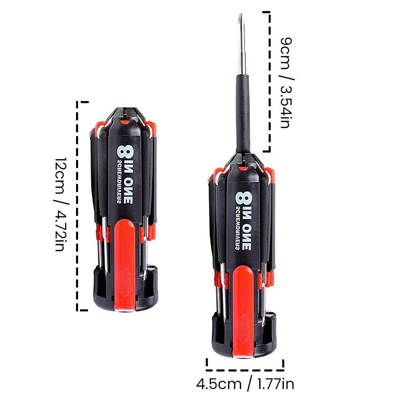 Gluschwein - 8-in-1-Schraubendreher mit LED-Taschenlampe