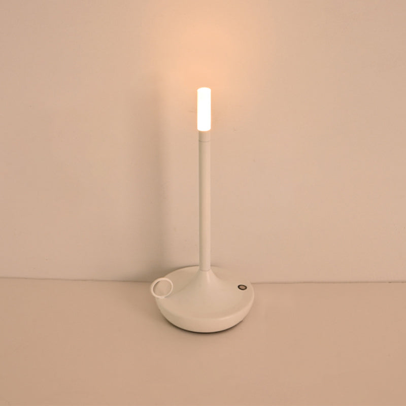 Gluschwein - Schreibtischlampe aus Metall, Schmiedeeisen Weiss