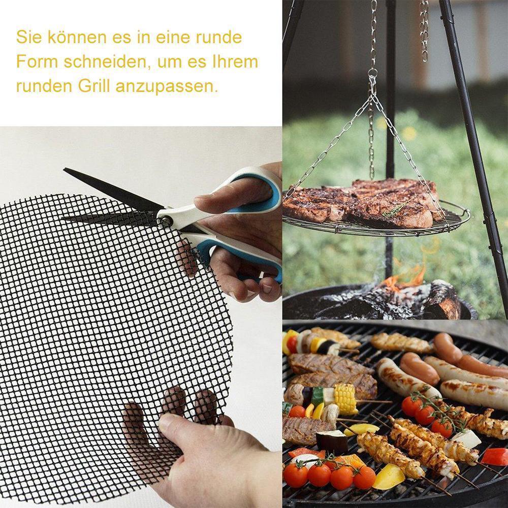Gluschwein - Teflon Netz Grillmatte antihaft wiederverwendbar, eckig 33x40 cm, 1/3 pc