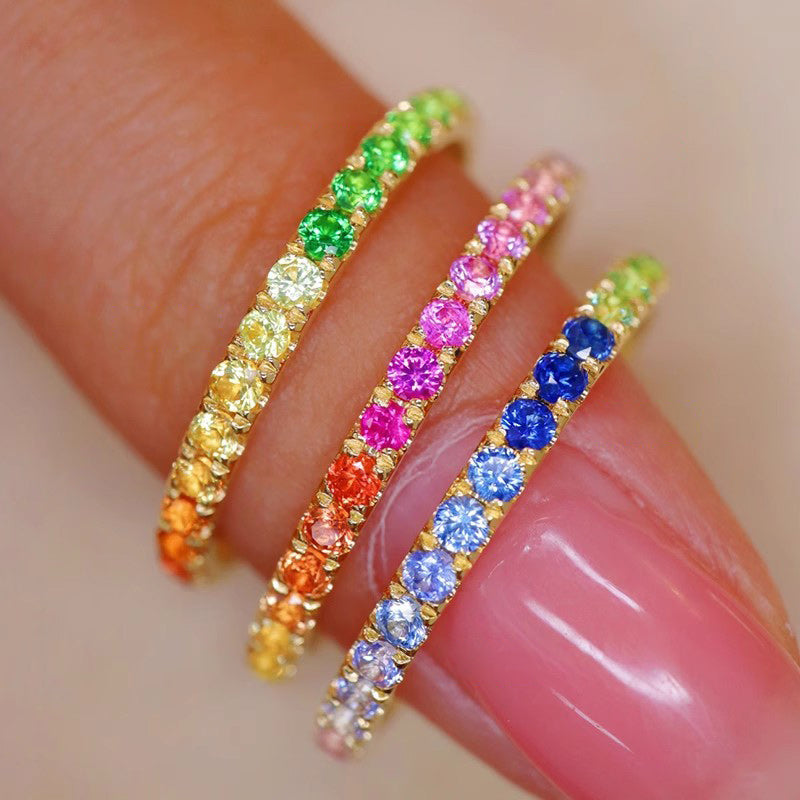 Gluschwein - 💕Farbiger Reihenring💍(3 Stück)