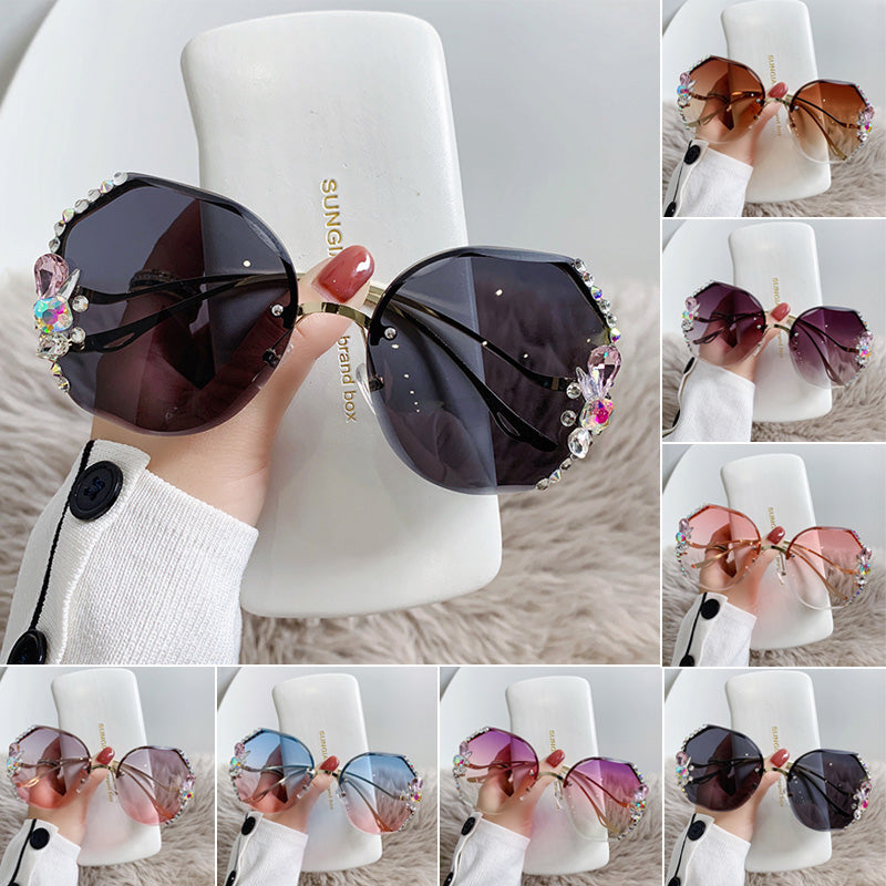 Gluschwein - Frauen randlose Diamantsonnenbrille