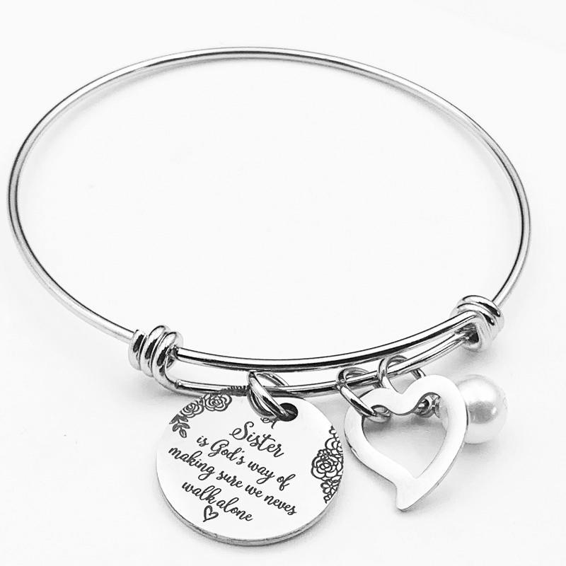 Gluschwein - Gehe niemals allein - Schwestern Armband Stil A