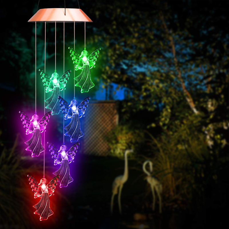 Gluschwein - Solar Schutzengel Windspiel Licht