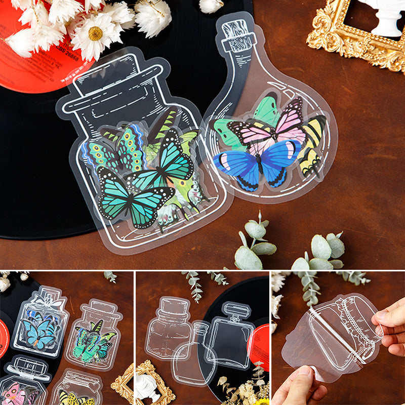 Gluschwein - Transparentes Lesezeichen mit getrockneten Blumen