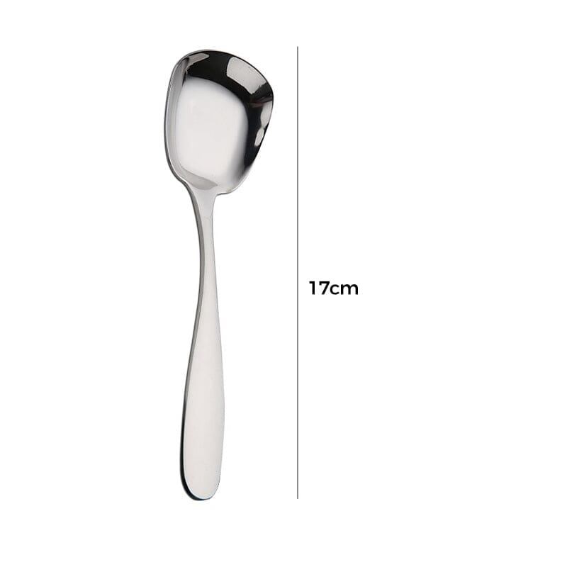 Cuillère en acier inoxydable à tête carrée