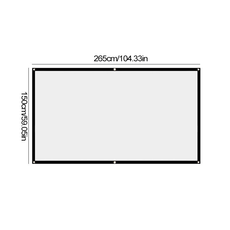 Gluschwein - đTragbare riesige Kinoleinwand fĂŒr den AuĂenbereich 120inch 16:9