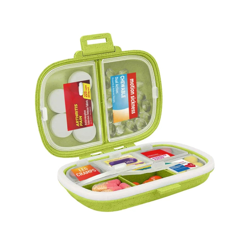 Gluschwein - Tragbare versiegelte Pillendose mit 8 Fächern