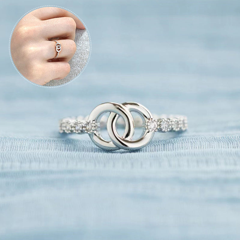 Gluschwein - Modischer Verstellbarer Doppelringring für Damen