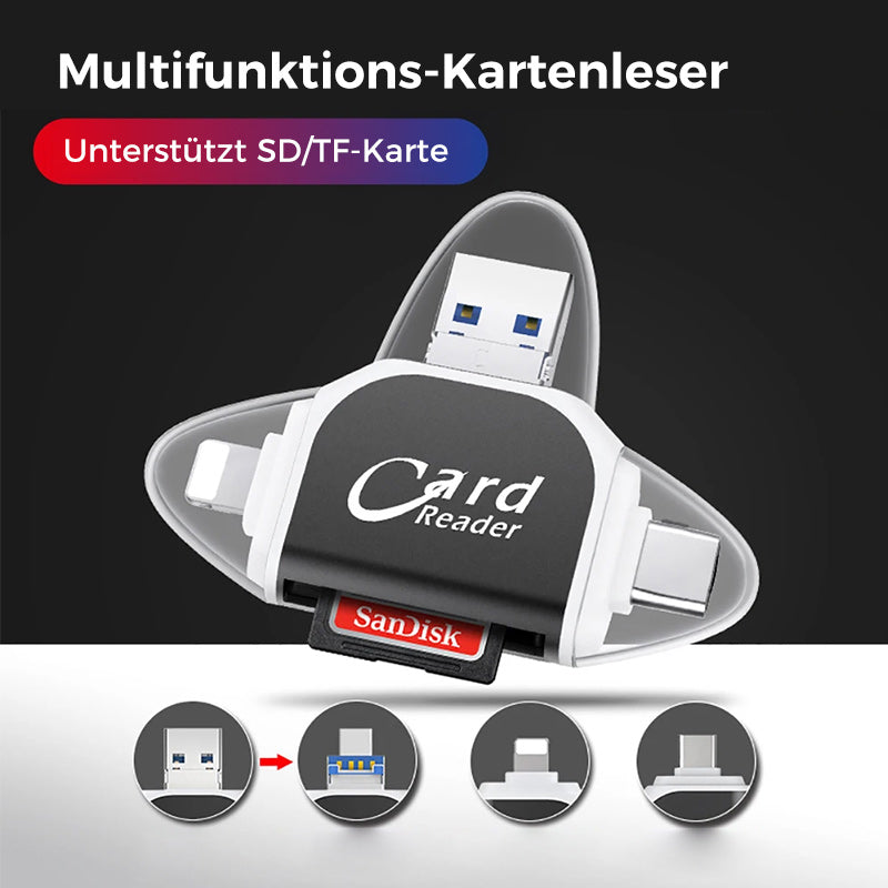 Gluschwein - 4-in-1-Universal-SD-TF-Kartenleser mit mehreren Anschlüssen