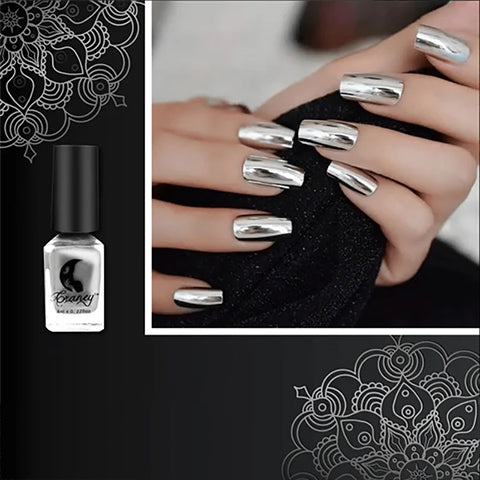 Gluschwein - Spiegel-Nagellack Silber