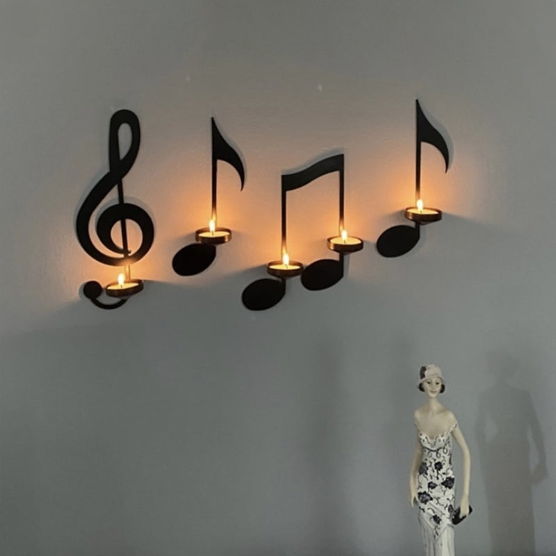 Gluschwein - 🔥Kerzenleuchter mit Musiknoten💡