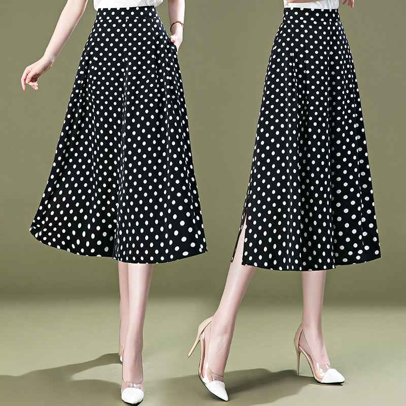 Gluschwein - Schwarze, gepunktete Chiffon-Culotte