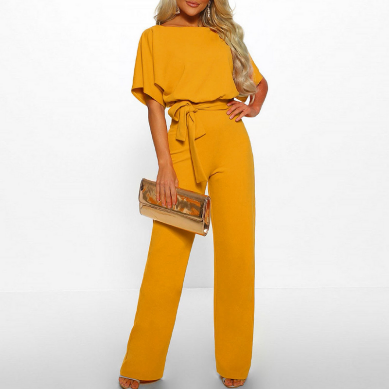 Gluschwein - Olivia - Kurzärmeliger Jumpsuit Gelb