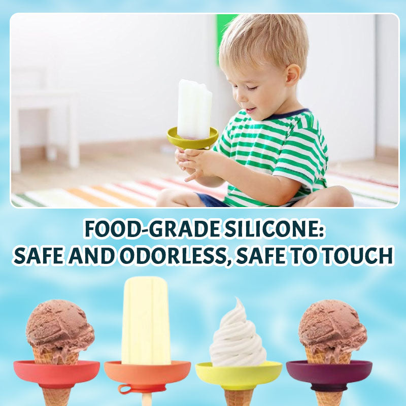 1+1 GRATUIT | Porte-glace en silicone – Protection anti-goutte pour glaces et cornets