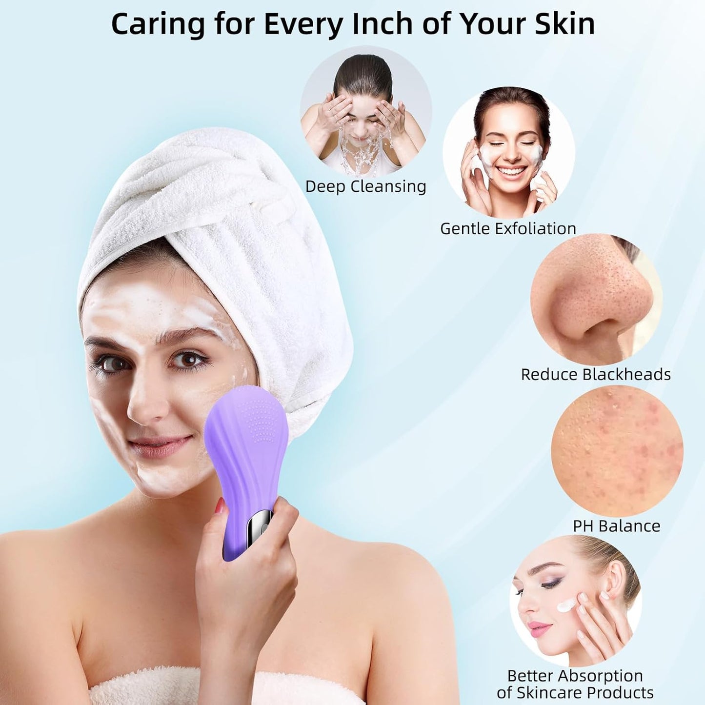 CleansingBrush - Wasserdichte Gesichtsreinigungsbürste