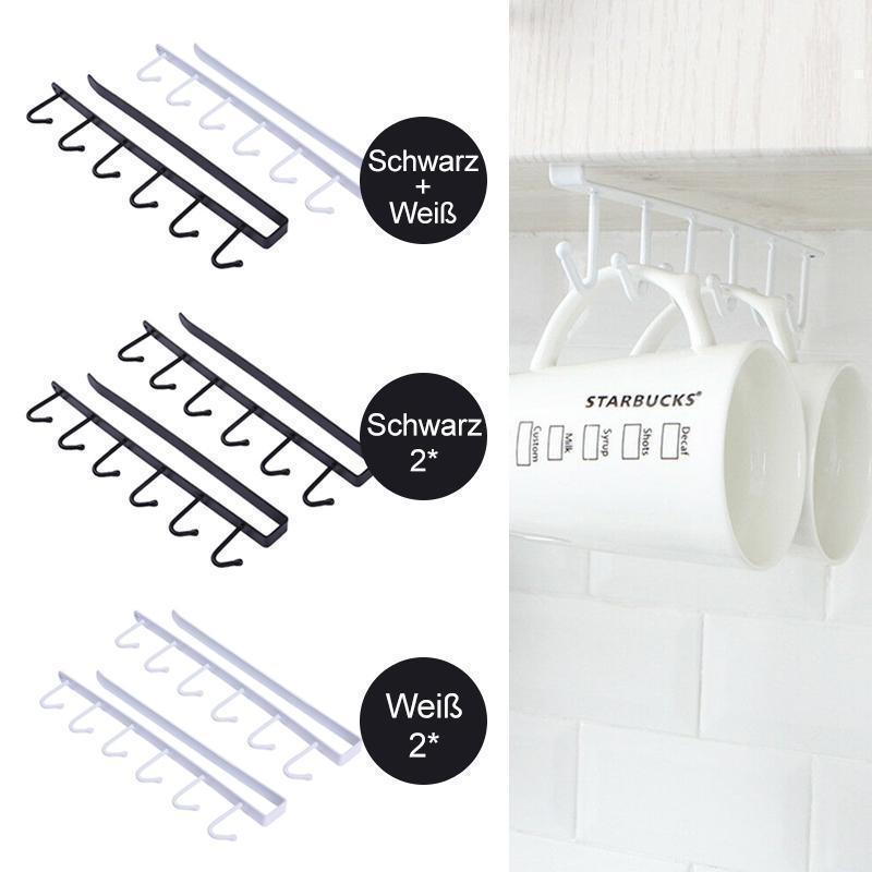 Gluschwein - Multifunktionale Cabinet Haken Regal schwarz+weiß