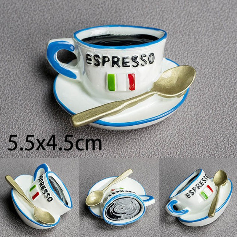 Gluschwein - Cartoon-Kühlschrank-Magnet-Set Kaffee
