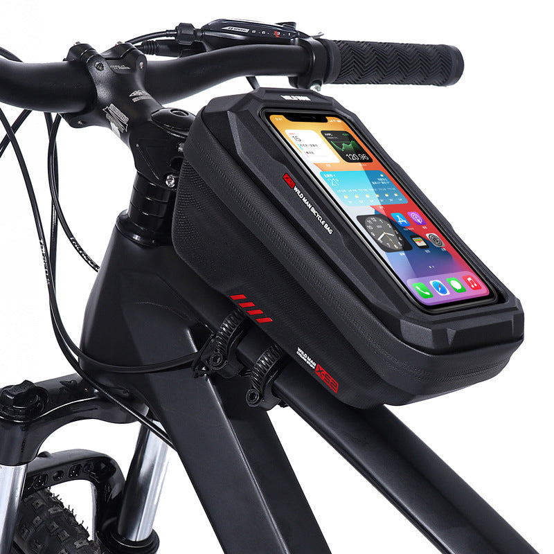 Gluschwein - Wetterfeste Fahrrad-Handytasche Schwarz+Rot